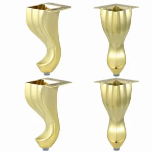 4pcs Gold Furniture Legs Sofa Feet Hollow Carving for Coffee Table Hairpin Legs Tv Stands Cabine Level Feets 14cm with Screw