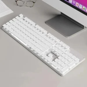 Silent Keyboard Crystal Wired Computer Keyboard With Backlit Office/Gaming Keypad Metal Panel USB For Computer Laptop PC Gamer
