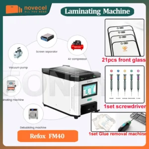 REFOX FM40 5in1 Desktop Laminating Machine for Phone Tablet Curved/Flat Screen Refurbish No Need Air Compressor Vacuum Pump Tool