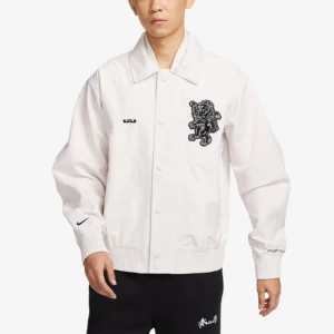 Nike genuine 2025 men's embroidered lapel windproof casual sports jacket FB7126-030