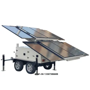 Portable Adjustable Light Heads Solar Panels Led Lights Lighting Trailers for Fruit Orchard Lighting