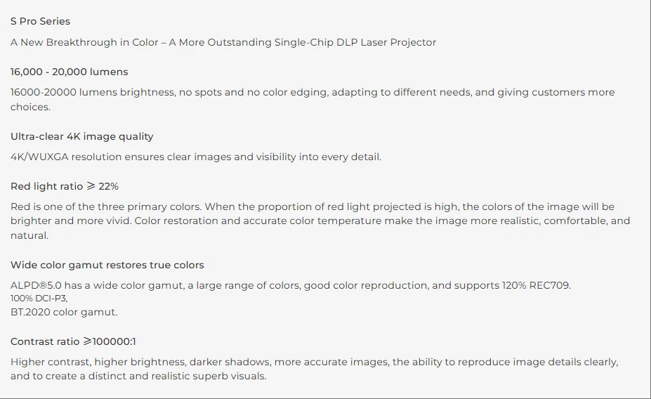 Appotronics AL-SK20KA Home Theater 3840X2400 20000 Lumens Business DLP Laser Video Projector - Image 4